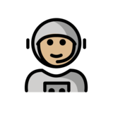 Man Astronaut: Medium-Light Skin Tone on OpenMoji 13.0