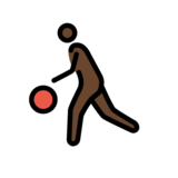 Man Bouncing Ball: Dark Skin Tone on OpenMoji 13.0