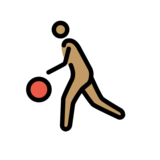 Man Bouncing Ball: Medium Skin Tone on OpenMoji 13.0