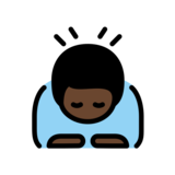 Man Bowing: Dark Skin Tone on OpenMoji 13.0