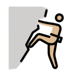 Man Climbing: Medium-Light Skin Tone on OpenMoji 13.0
