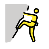 Man Climbing on OpenMoji 13.0