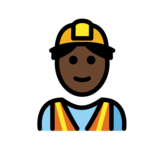 Man Construction Worker: Dark Skin Tone on OpenMoji 13.0