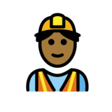 Man Construction Worker: Medium-Dark Skin Tone on OpenMoji 13.0