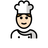 Man Cook: Light Skin Tone on OpenMoji 13.0