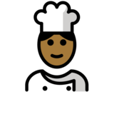 Man Cook: Medium-Dark Skin Tone on OpenMoji 13.0