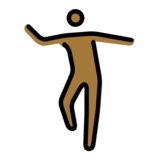 Man Dancing: Medium-Dark Skin Tone on OpenMoji 13.0