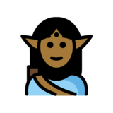 Man Elf: Medium-Dark Skin Tone on OpenMoji 13.0
