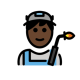 Man Factory Worker: Dark Skin Tone on OpenMoji 13.0