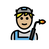 Man Factory Worker: Medium-Light Skin Tone on OpenMoji 13.0