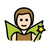 Man Fairy: Light Skin Tone on OpenMoji 13.0