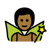 Man Fairy: Medium-Dark Skin Tone on OpenMoji 13.0