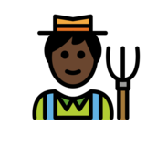 Man Farmer: Dark Skin Tone on OpenMoji 13.0