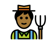 Man Farmer: Medium-Dark Skin Tone on OpenMoji 13.0