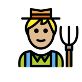 Man Farmer: Medium-Light Skin Tone on OpenMoji 13.0