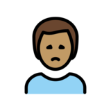 Man Frowning: Medium Skin Tone on OpenMoji 13.0