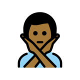 Man Gesturing No: Medium-Dark Skin Tone on OpenMoji 13.0
