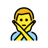 Man Gesturing No on OpenMoji 13.0