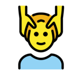 Man Getting Massage on OpenMoji 13.0