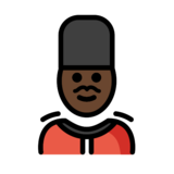 Man Guard: Dark Skin Tone on OpenMoji 13.0