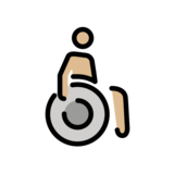 Man in Manual Wheelchair: Medium-Light Skin Tone on OpenMoji 13.0