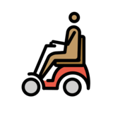 Man in Motorized Wheelchair: Medium Skin Tone on OpenMoji 13.0