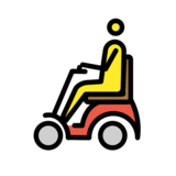 Man in Motorized Wheelchair on OpenMoji 13.0