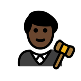 Man Judge: Dark Skin Tone on OpenMoji 13.0