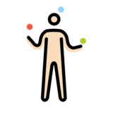 Man Juggling: Light Skin Tone on OpenMoji 13.0