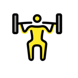 Man Lifting Weights on OpenMoji 13.0
