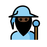 Man Mage: Dark Skin Tone on OpenMoji 13.0
