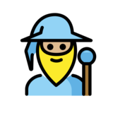 Man Mage: Medium-Light Skin Tone on OpenMoji 13.0