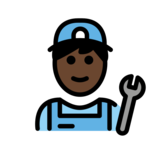 Man Mechanic: Dark Skin Tone on OpenMoji 13.0