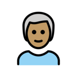 Man: Medium Skin Tone, White Hair on OpenMoji 13.0