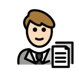 Man Office Worker: Light Skin Tone on OpenMoji 13.0