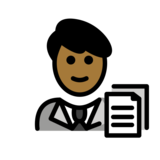 Man Office Worker: Medium-Dark Skin Tone on OpenMoji 13.0