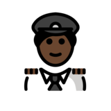 Man Pilot: Dark Skin Tone on OpenMoji 13.0