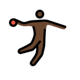 Man Playing Handball: Dark Skin Tone on OpenMoji 13.0