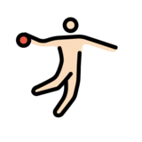 Man Playing Handball: Light Skin Tone on OpenMoji 13.0