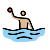 Man Playing Water Polo: Medium-Light Skin Tone on OpenMoji 13.0