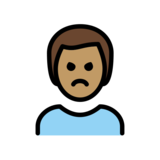 Man Pouting: Medium Skin Tone on OpenMoji 13.0