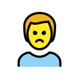 Man Pouting on OpenMoji 13.0