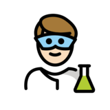 Man Scientist: Light Skin Tone on OpenMoji 13.0