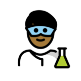 Man Scientist: Medium-Dark Skin Tone on OpenMoji 13.0