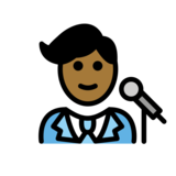 Man Singer: Medium-Dark Skin Tone on OpenMoji 13.0