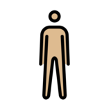 Man Standing: Medium-Light Skin Tone on OpenMoji 13.0