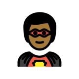 Man Superhero: Medium-Dark Skin Tone on OpenMoji 13.0