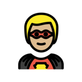 Man Superhero: Medium-Light Skin Tone on OpenMoji 13.0