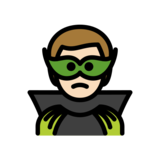 Man Supervillain: Light Skin Tone on OpenMoji 13.0