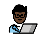 Man Technologist: Dark Skin Tone on OpenMoji 13.0